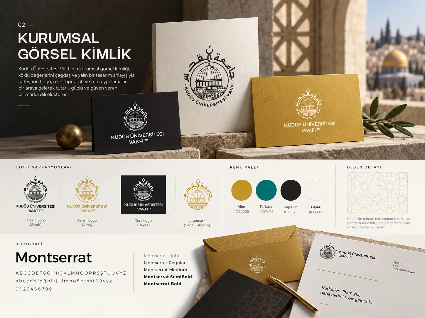 Kudüs Üniversitesi Vakfı | Kurumsal Kimlik Tasarımı Detay Görseli 2