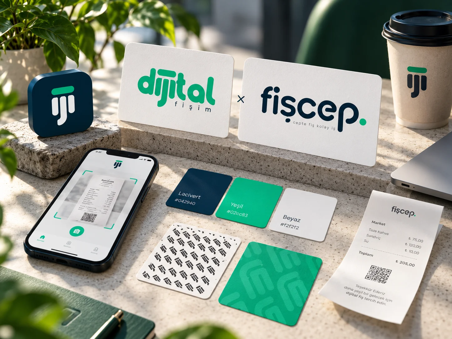 Dijital Fişim × FişCep | Marka Kimliği Tasarımı Detay Görseli 1