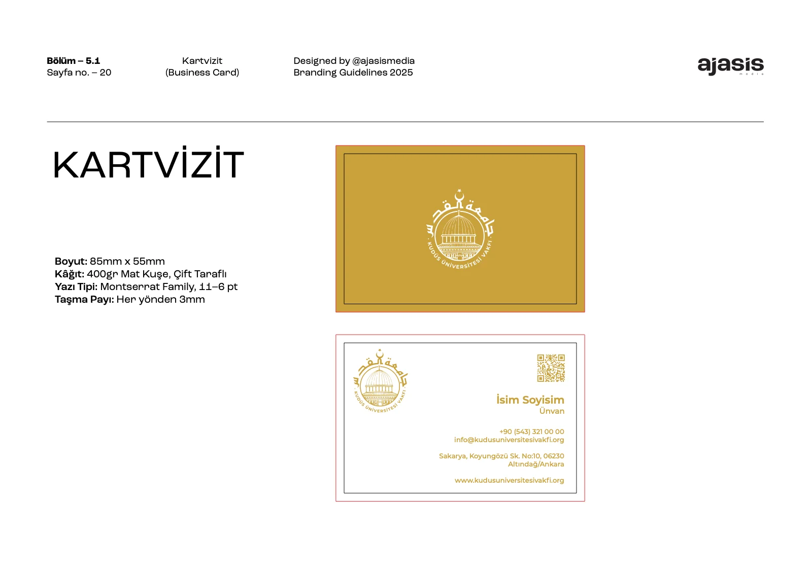 Kudüs Üniversitesi Vakfı | Kurumsal Kimlik Tasarımı - Sayfa 21